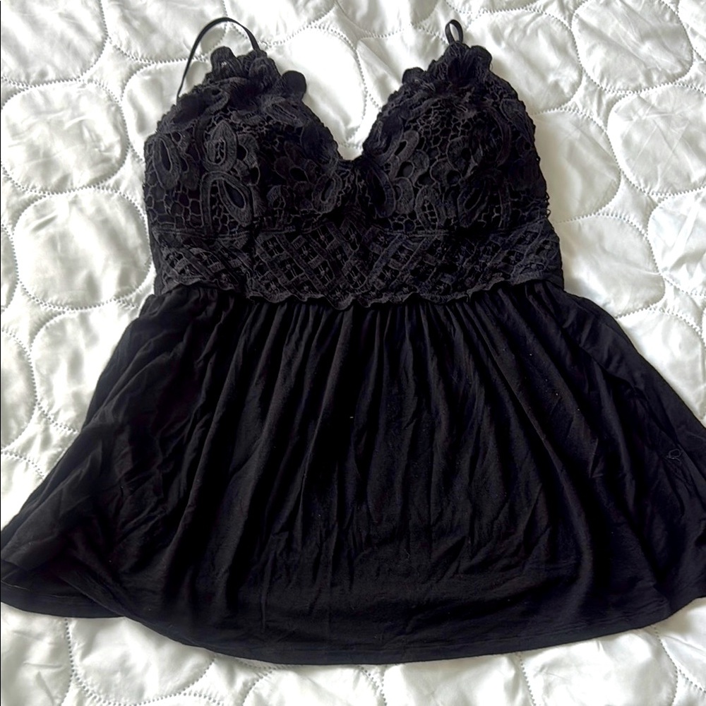 Elegant Black Lace Top